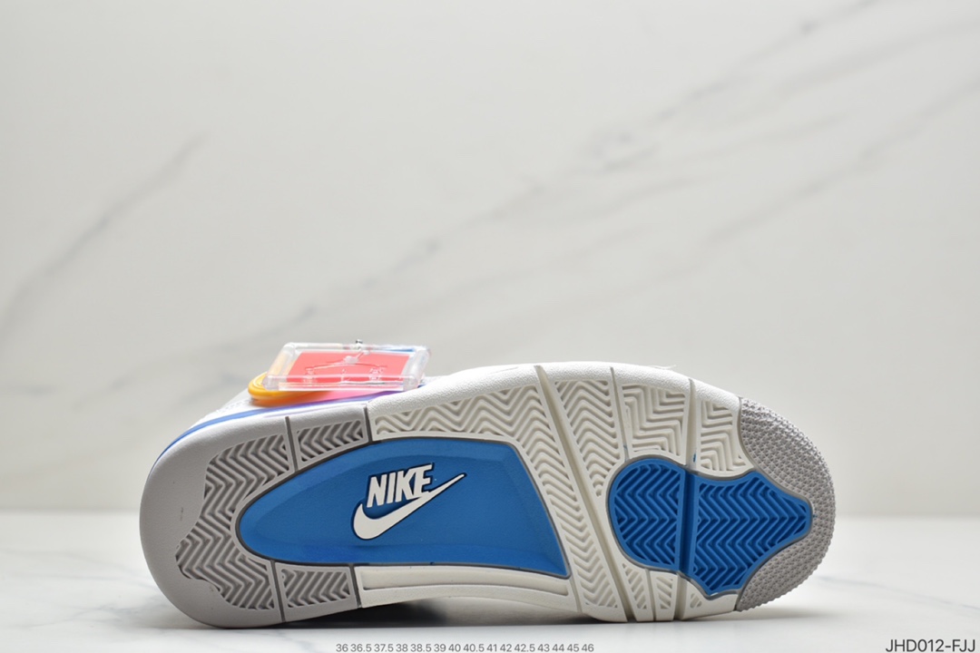 190 复古情怀满满的配色#Air Jordan 4 Retro Military Blue 白蓝 308497-105