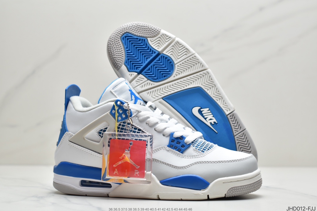 190 复古情怀满满的配色#Air Jordan 4 Retro Military Blue 白蓝 308497-105