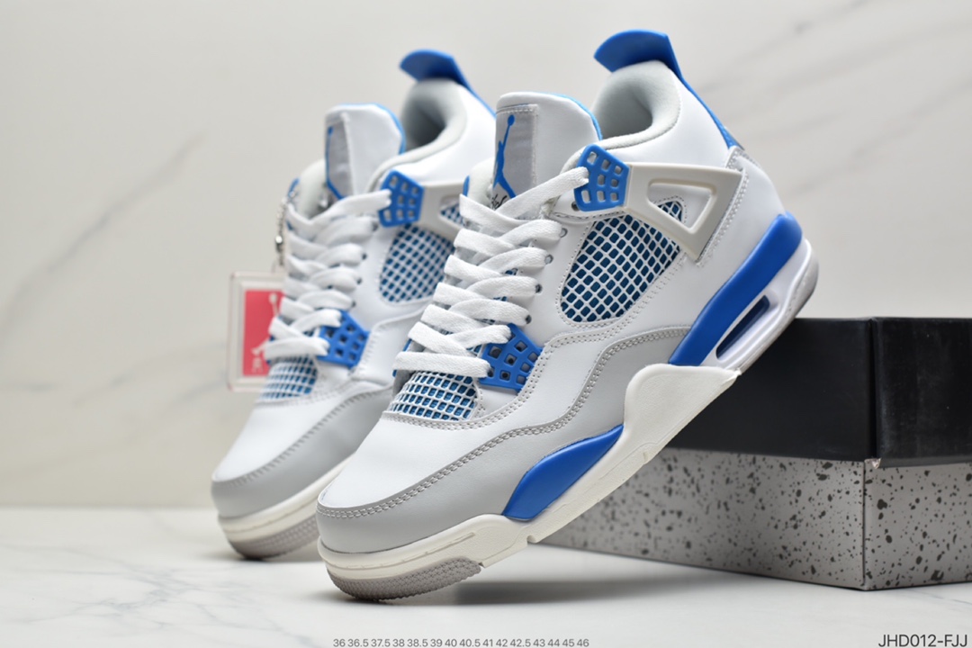 190 复古情怀满满的配色#Air Jordan 4 Retro Military Blue 白蓝 308497-105