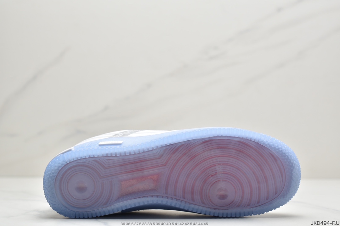 160 耐克 Nike Air Force 1 React QS  空军一号 低帮 解析冰蓝 CQ8879-100