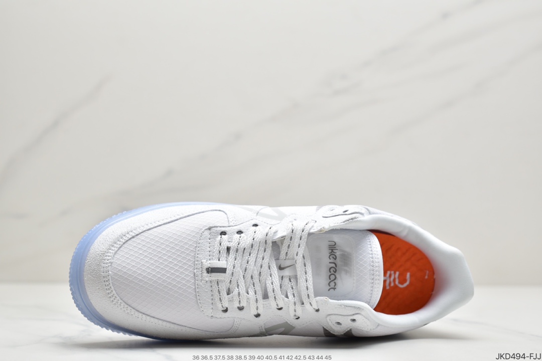 160 耐克 Nike Air Force 1 React QS  空军一号 低帮 解析冰蓝 CQ8879-100
