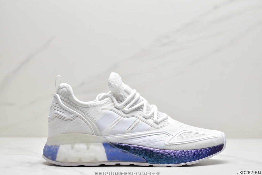 160  Adidas Originals ZX 2K Boost 易烊千玺同款 全新爆米花缓震休闲运动跑鞋 FV2928