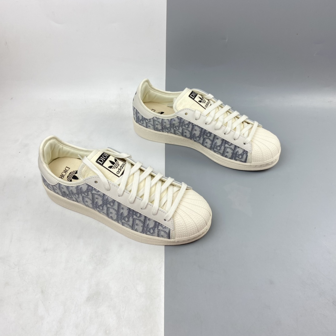 P180 Eason x Adidas Originals Superstar 迪奥 贝壳头经典百搭休闲运动板鞋 166921