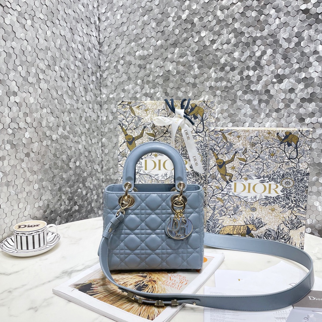 Wholesale China
 Dior Bags Handbags Blue Sky Sheepskin Lady
