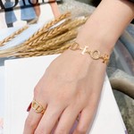 Dior Jewelry Ring- Yellow Brass Chains