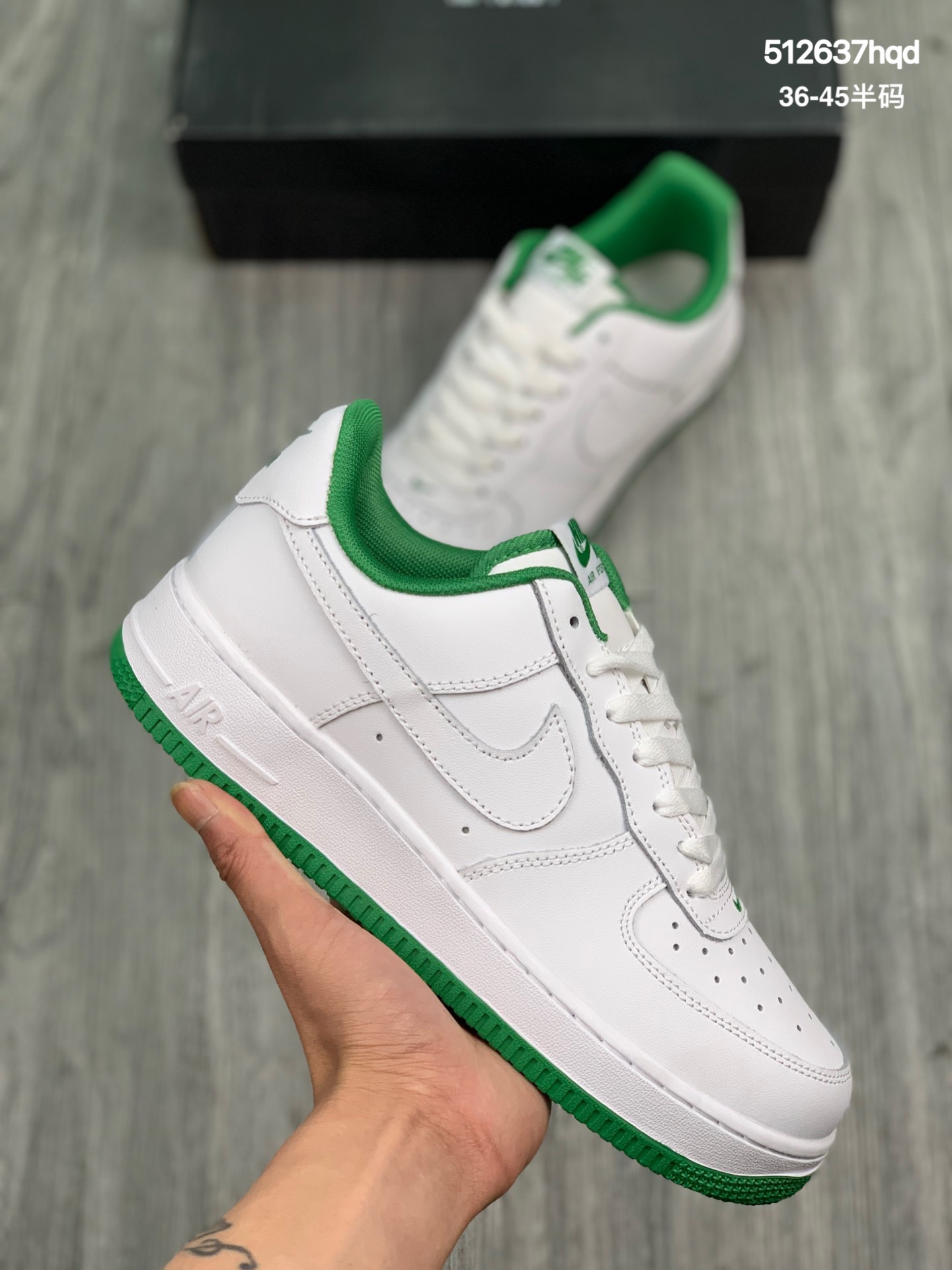 
 真标 带半码 清新装扮+缝线设计，耐克Nike Air Force 1’07