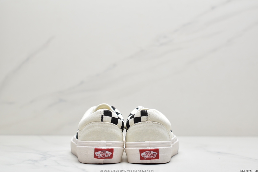 110 Vans Era Crft 棋盘格白红白黑权志龙解构男女板鞋