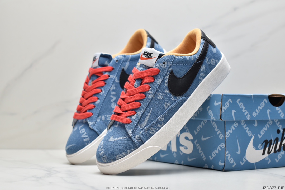 140 耐克Nike Blazer Mid x Levi’s Strauss 开拓者李维斯特牛仔  BQ4808-600