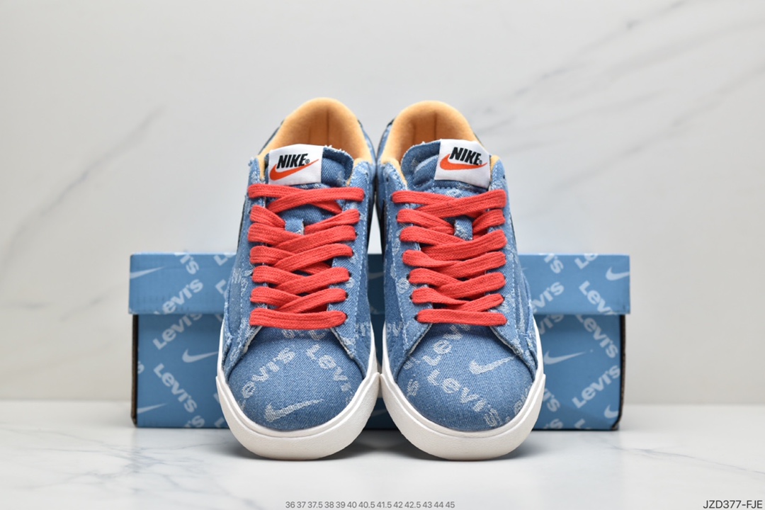140 耐克Nike Blazer Mid x Levi’s Strauss 开拓者李维斯特牛仔  BQ4808-600