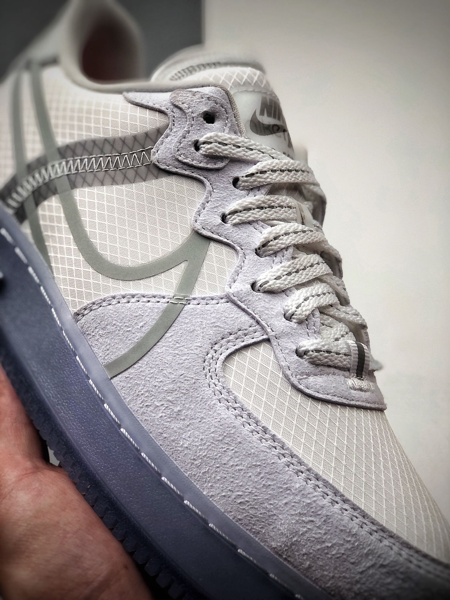 300  纯原 Air Force 1 React QS Light Bone 冰块解析冰蓝空军一号 CQ8879-100