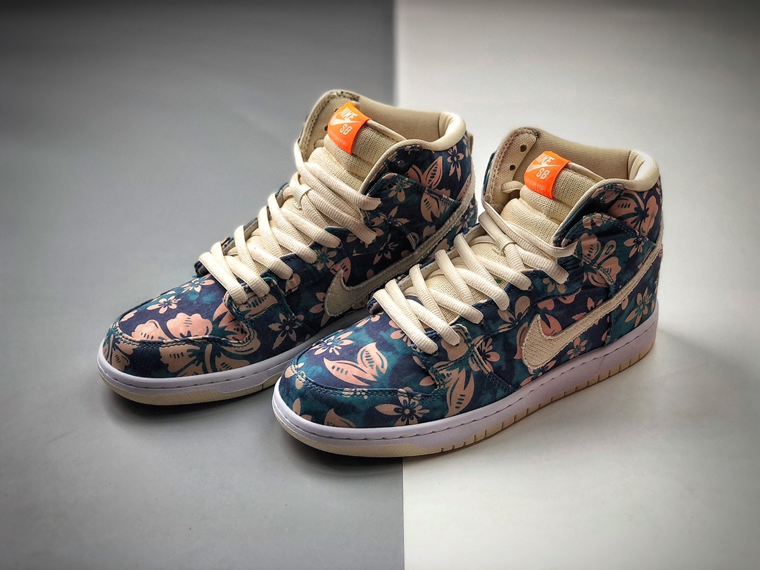 390  Nike SB Dunk High Pro ” Hawaii ”  高帮运动休闲板鞋 撕撕乐 CZ2232-300