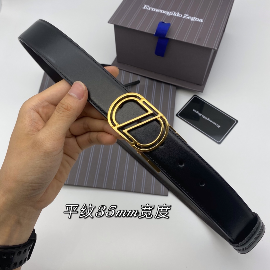 Ermenegildo Zegna 代购级 杰尼亚（NFC）3 5cm高级定制款男士皮带 自行选择搭配 双面头层牛皮