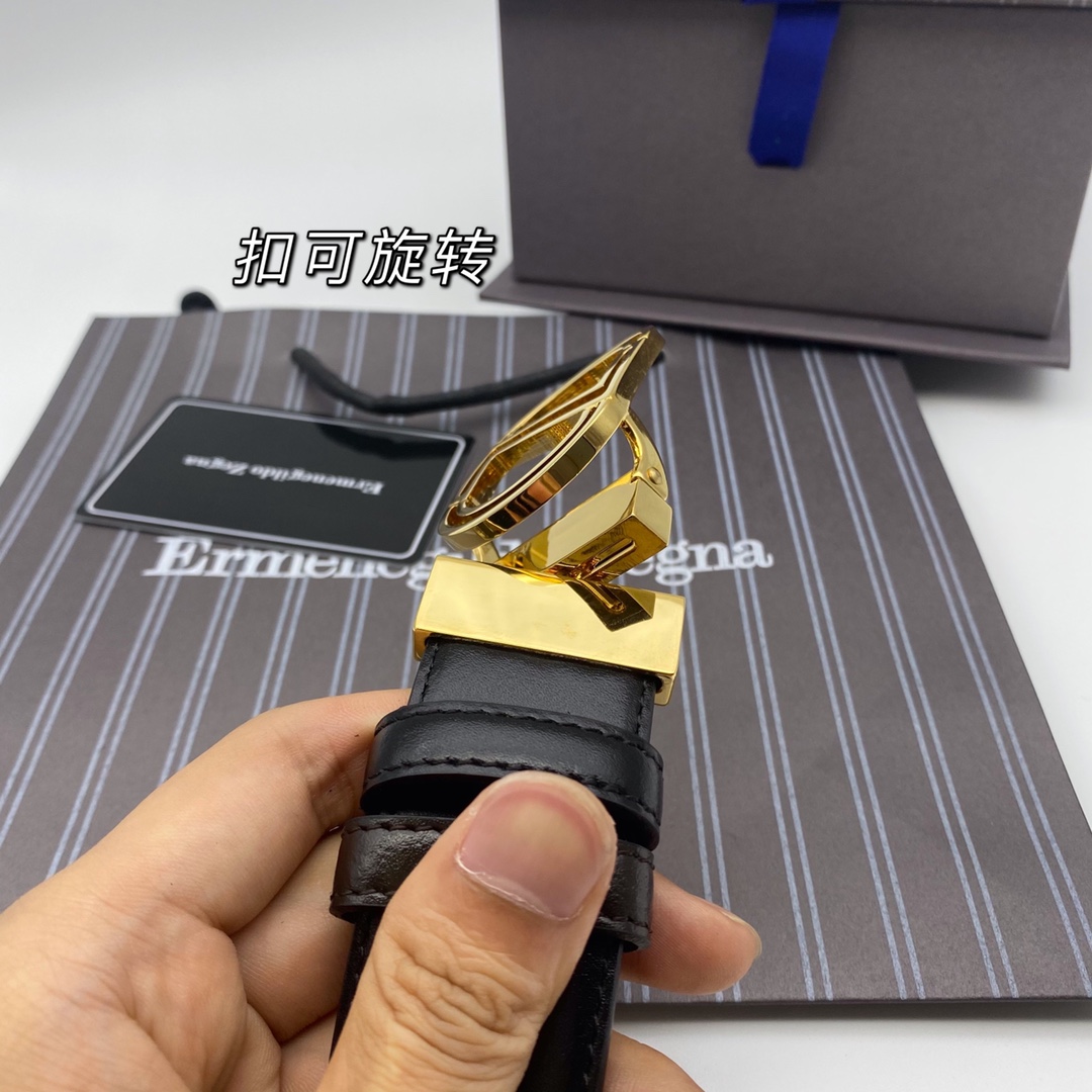 Ermenegildo Zegna 代购级 杰尼亚（NFC）3 5cm高级定制款男士皮带 自行选择搭配 双面头层牛皮