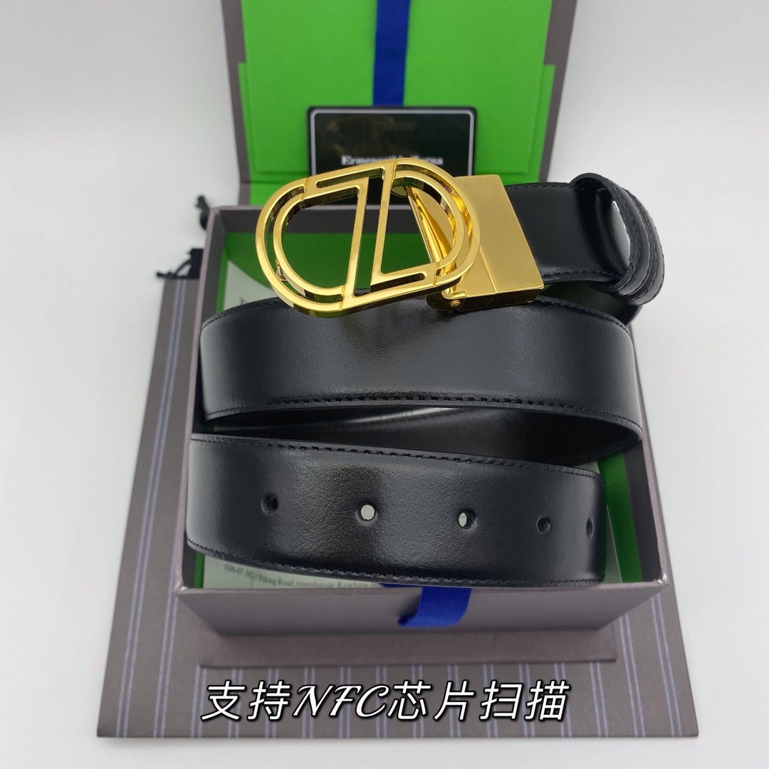 Ermenegildo Zegna 代购级 杰尼亚（NFC）3 5cm高级定制款男士皮带 自行选择搭配 双面头层牛皮