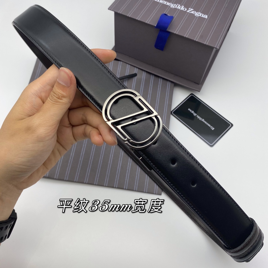 Ermenegildo Zegna 代购级 杰尼亚（NFC）3 5cm高级定制款男士皮带 自行选择搭配 双面头层牛皮