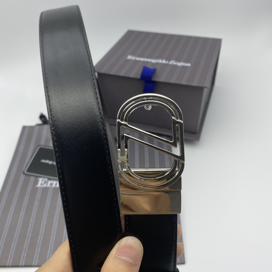 Ermenegildo Zegna 代购级 杰尼亚（NFC）3 5cm高级定制款男士皮带 自行选择搭配 双面头层牛皮