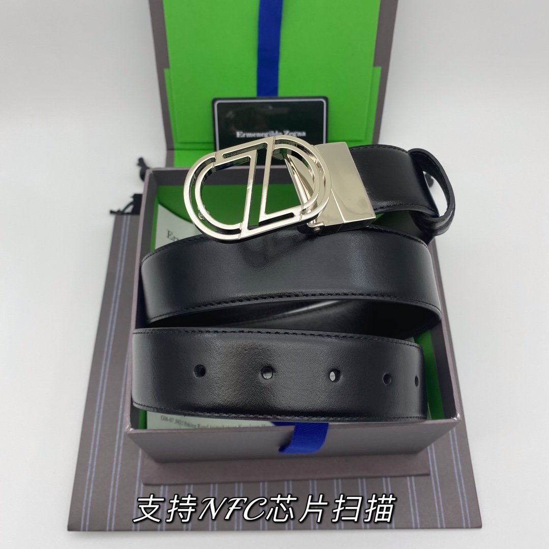 Ermenegildo Zegna 代购级 杰尼亚（NFC）3 5cm高级定制款男士皮带 自行选择搭配 双面头层牛皮