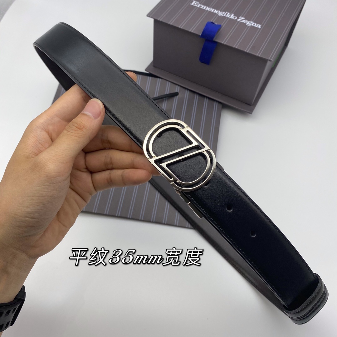Ermenegildo Zegna 代购级 杰尼亚（NFC）3 5cm高级定制款男士皮带 自行选择搭配 双面头层牛皮