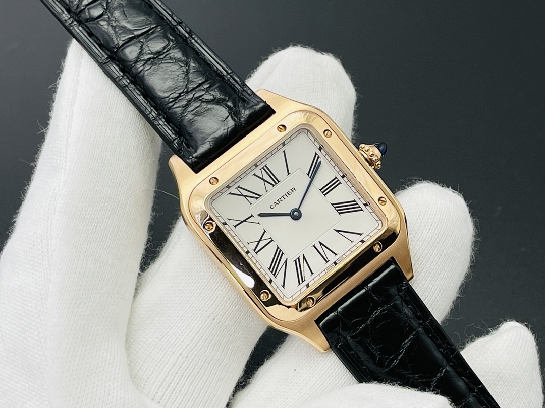 NO:143133,[EG Factory wall crack recommendation] V2 upgraded version Cartier Santos SANTOS-DUMONT series WSSA0022 couple watch!  1 top configuration 316L stainless steel-silver-plated matte dial!  2 Quenching sword-shaped blue steel pointer!  3 Equipped with Swiss quartz, accurate and stable zero-repair!  4 diameter medium size 43.5X31.4 mm, small size 38X27.5 mm!  EG Factory's ingenious work welcomes your taste!  , cartier19860909【EG Factory墙裂推荐】V2升级版本 卡.地亚Cartier山度士SANTOS-DUMONT系列WSSA0022情侣腕表！ 1顶级配置316L精钢-镀银磨砂表盘！ 2淬火剑形蓝钢指针！ 3搭载瑞士石英,精准稳定零返修！ 4直径中号43.5X31.4毫米,小号38X27.5毫米！ EG Factory匠心之作 欢迎您的品鉴！,,cartier,Watch