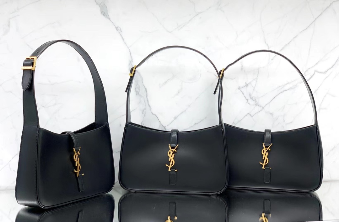 Saint laurent Ysl LE 5 À 7 平纹腋下包 657228黑色