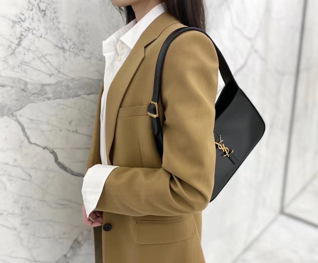 Saint laurent Ysl LE 5 À 7 平纹腋下包 657228黑色