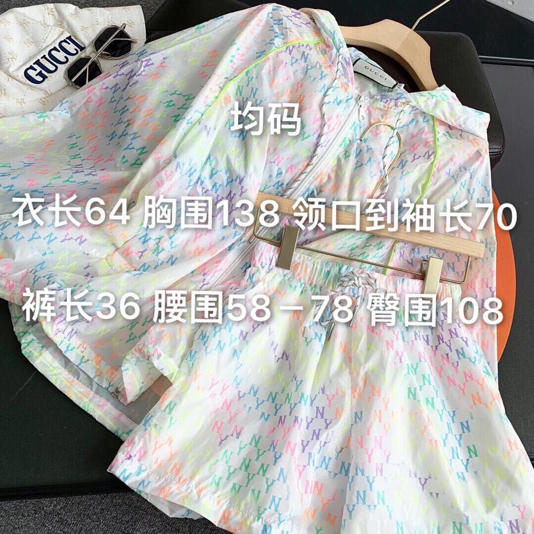 Gucci印花帽衫短裤套装图色均码一