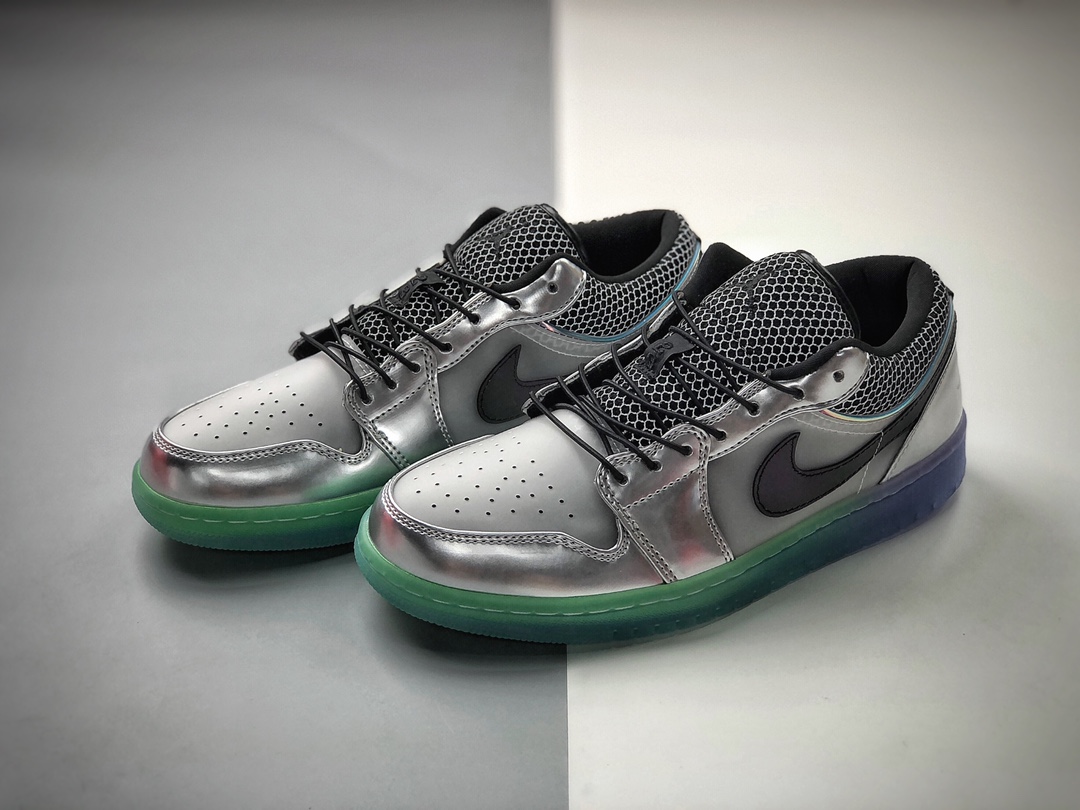 200 低帮 银灰 金属银渐变 水晶底Air Jordan 1 Low SE 低帮Air Jordan 1 DJ5199-109