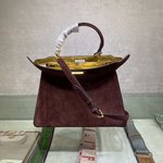 Replica For Cheap
 Fendi Peekaboo Bags Handbags Fake Cheap best online
 Gold Maroon Red Chamois Frosted