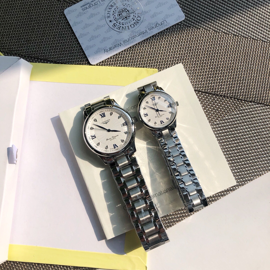 Longines 新款独家到货 玫瑰金浪琴名匠系列情侣超薄瑞士石英 316L精钢材质 全壳套精细打磨