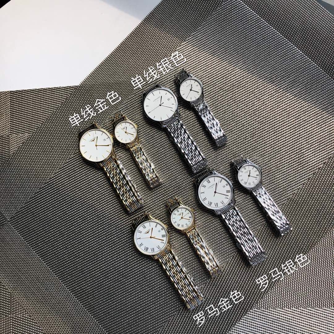 Serie Longines Couple Luya, reloj de pareja ultrafino de cuarzo suizo, caja de acero inoxidable 316L, espejo …