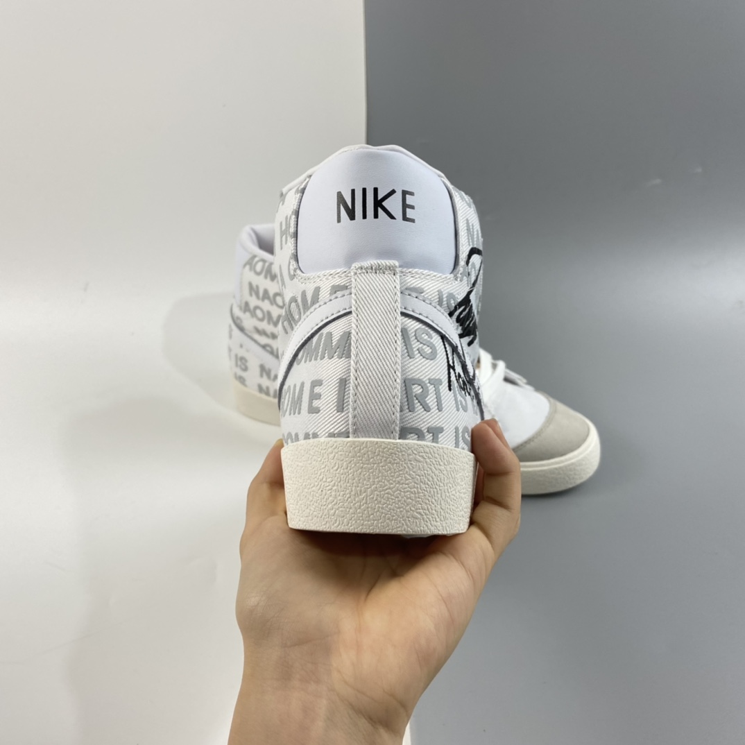 P180 Comme Des Garcons x Naomi Osaka x Nike Blazer Mid 三方联名白黑 DA5383-100