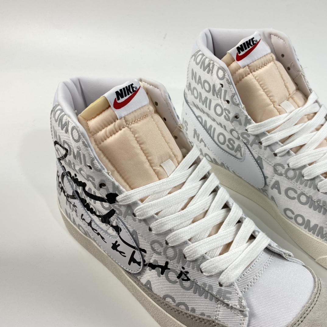 P180 Comme Des Garcons x Naomi Osaka x Nike Blazer Mid 三方联名白黑 DA5383-100