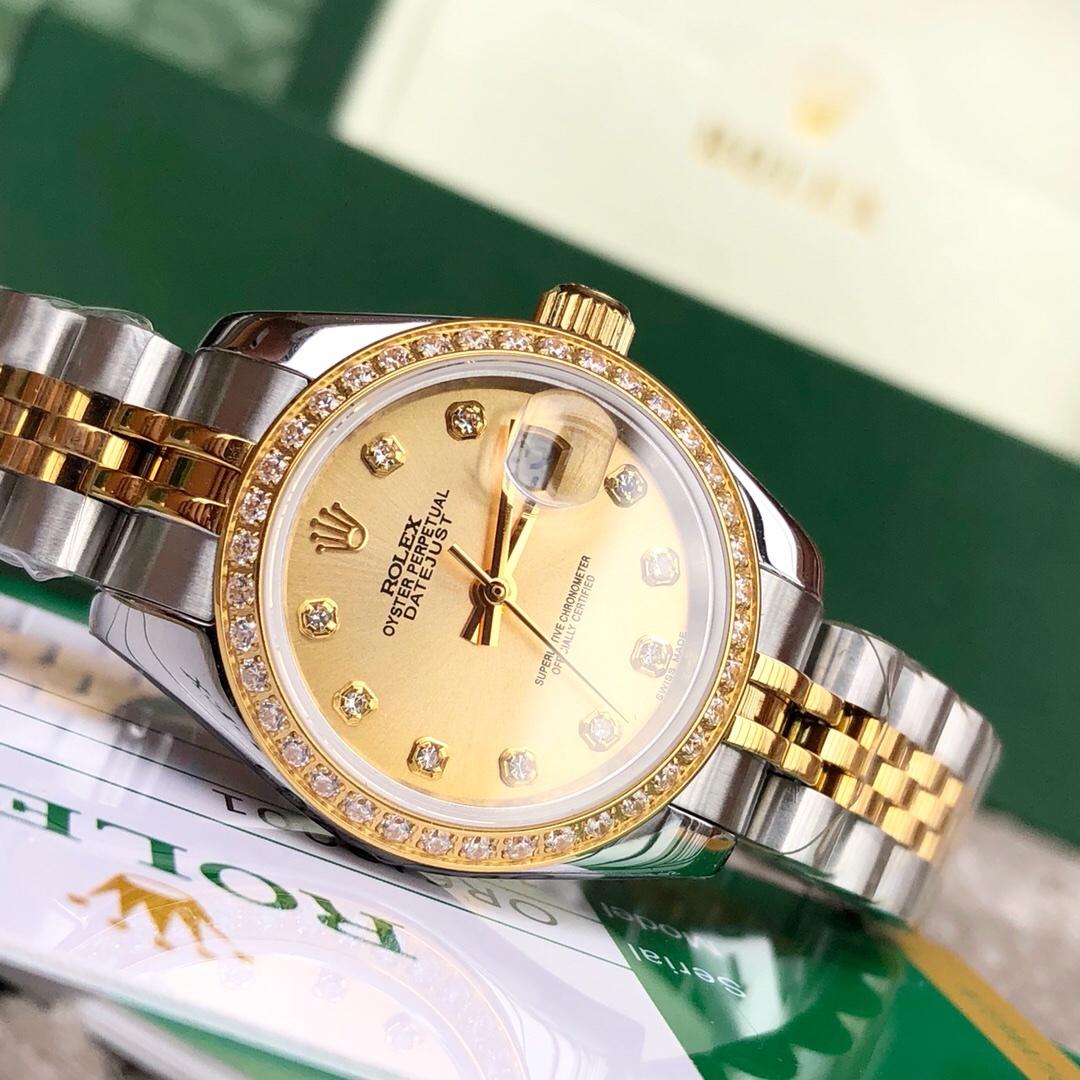 Rolex 劳力士女装日志型28㎜日志系列，女装日志型的蚝式表壳是坚固优雅、完美比例的典范