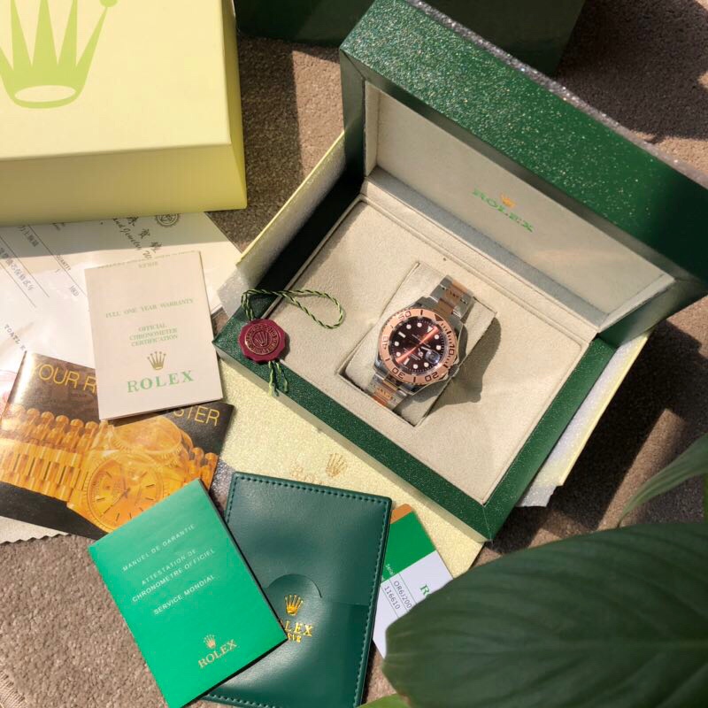 ROLEX Rolex Yacht Master Type Rose Coffee Noodle, diámetro 40 mm, espejo de zafiro hecho de acero inoxidable 316, mano …