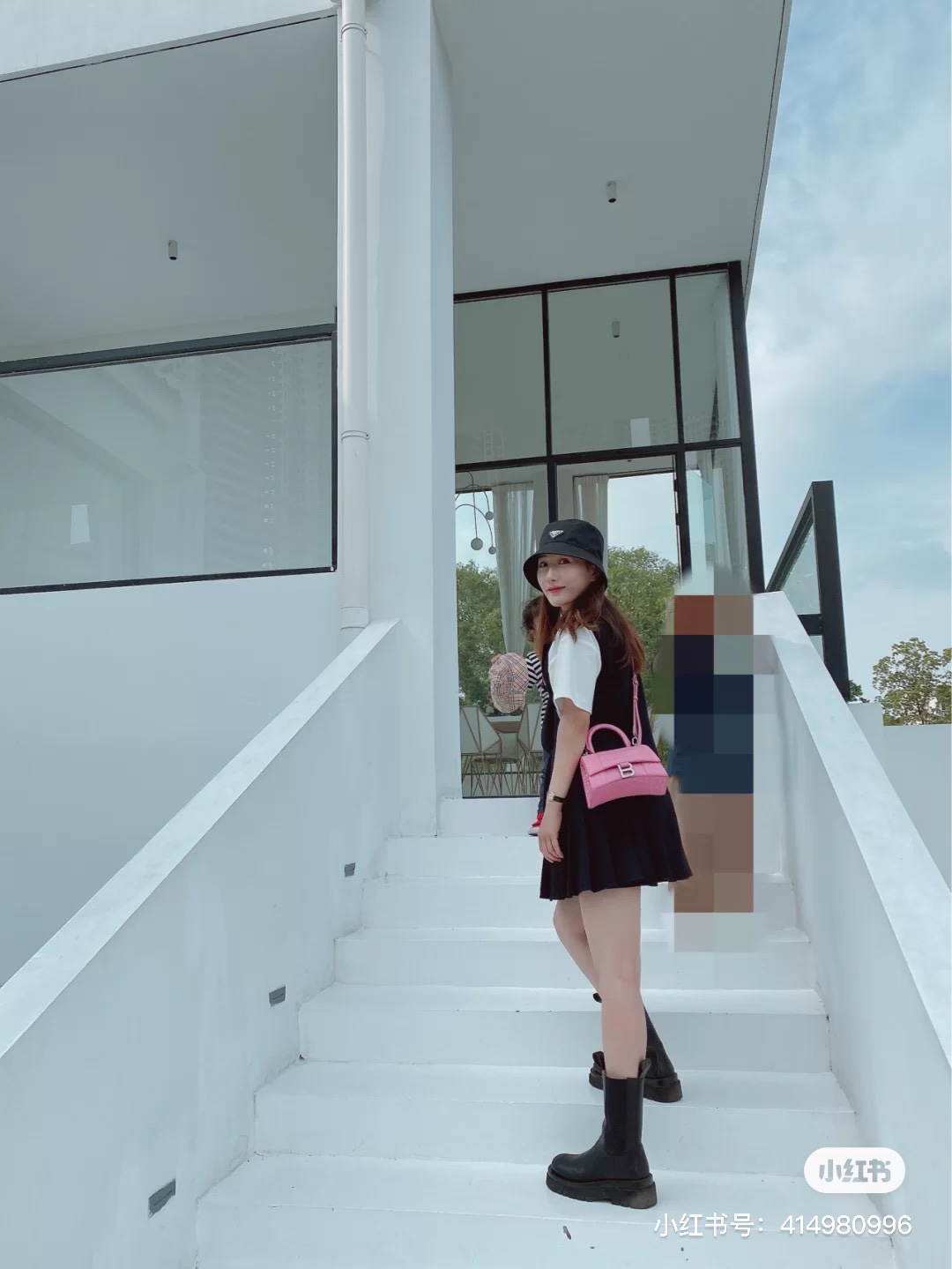 Balenciaga Hourglass XS 19CM BAG 鳄鱼纹沙漏包 592833粉色/银扣