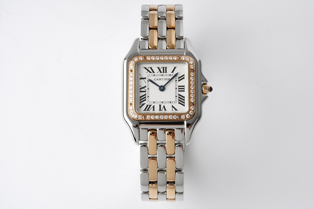 Cartier Watch 2023 Luxury Replicas
 Blue Gold White Yellow Set With Diamonds Quartz Movement