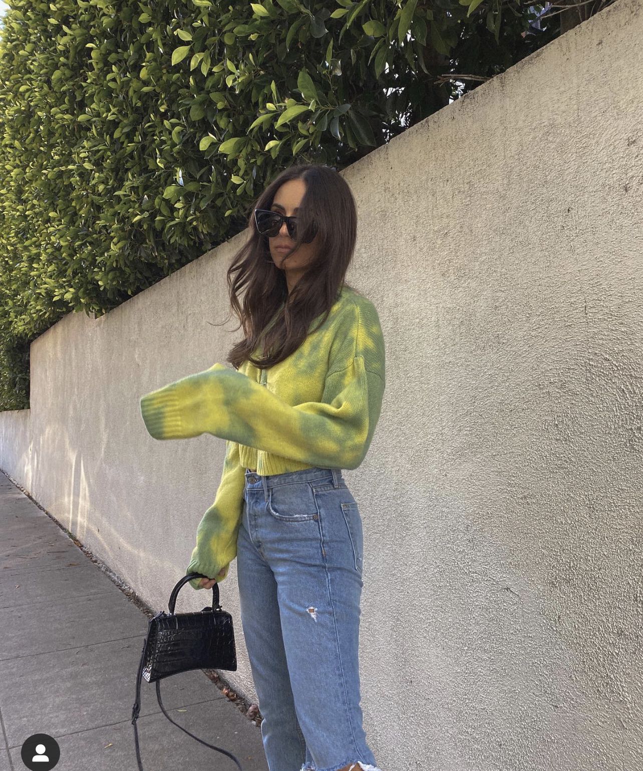 Balenciaga Hourglass XS 19CM BAG 鳄鱼纹沙漏包 592833黑色/黑扣