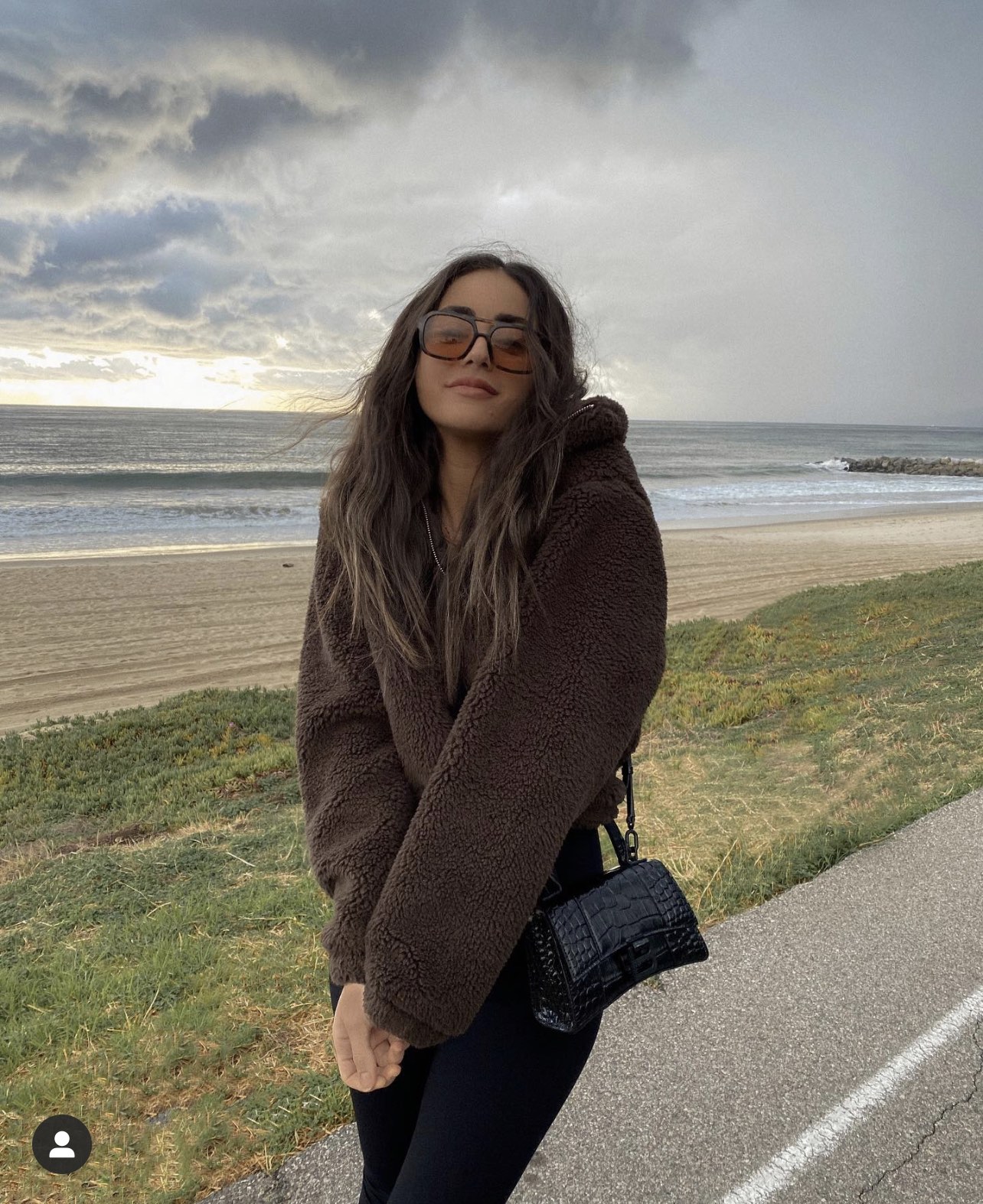 Balenciaga Hourglass XS 19CM BAG 鳄鱼纹沙漏包 592833黑色/黑扣