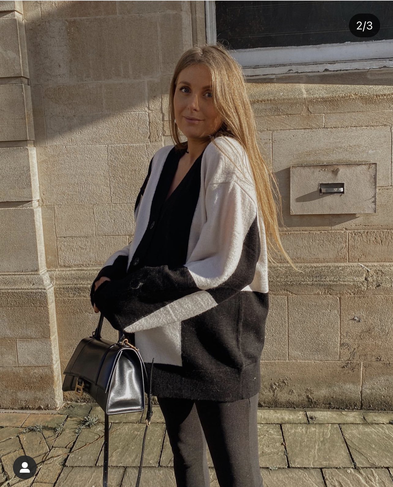 Balenciaga Hourglass S 23CM 平纹纹沙漏包 593546黑色/金扣