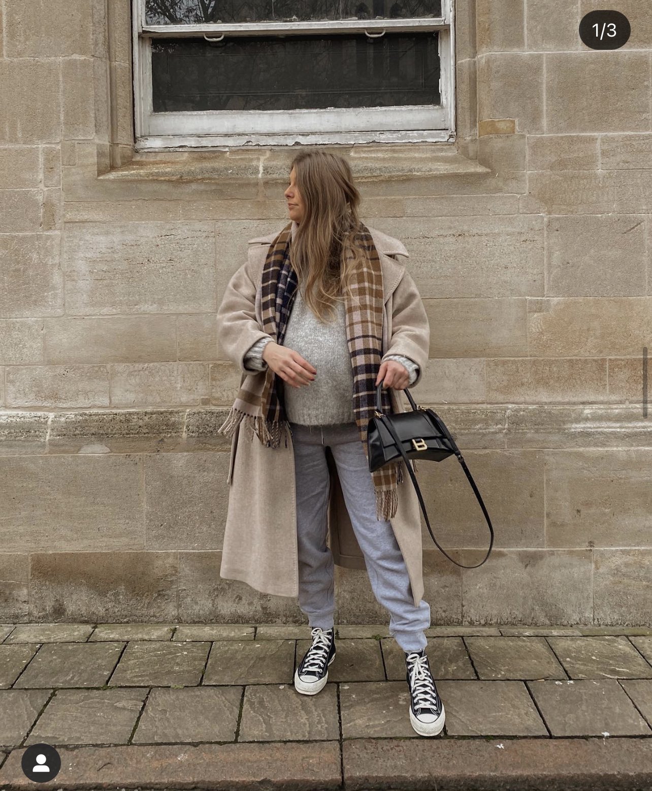 Balenciaga Hourglass S 23CM 平纹纹沙漏包 593546黑色/金扣