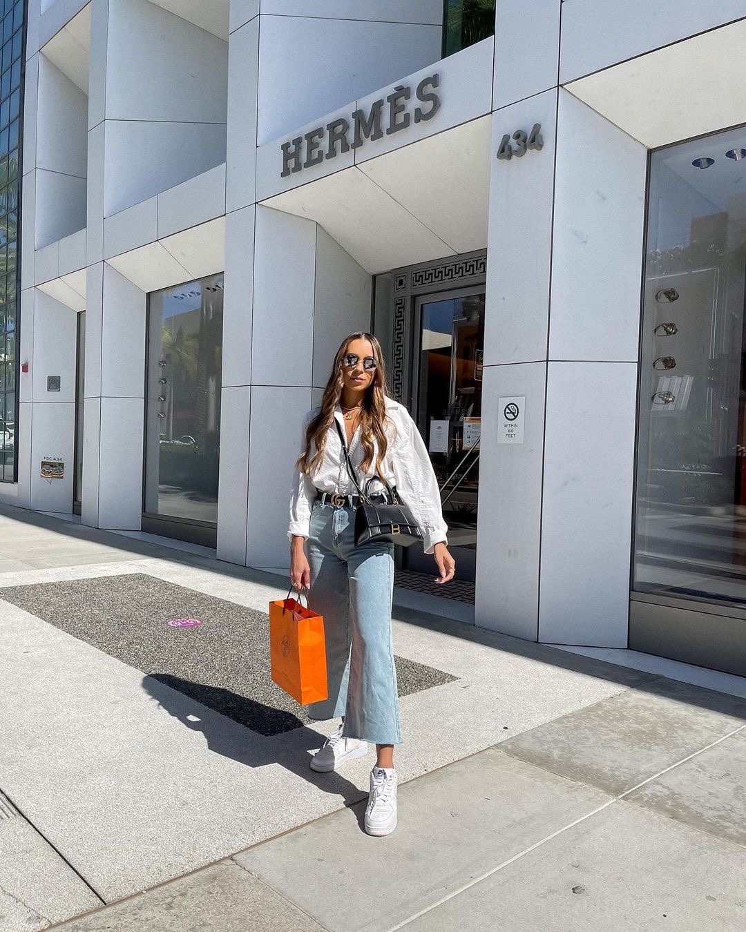 Balenciaga Hourglass S 23CM 平纹纹沙漏包 593546黑色/金扣