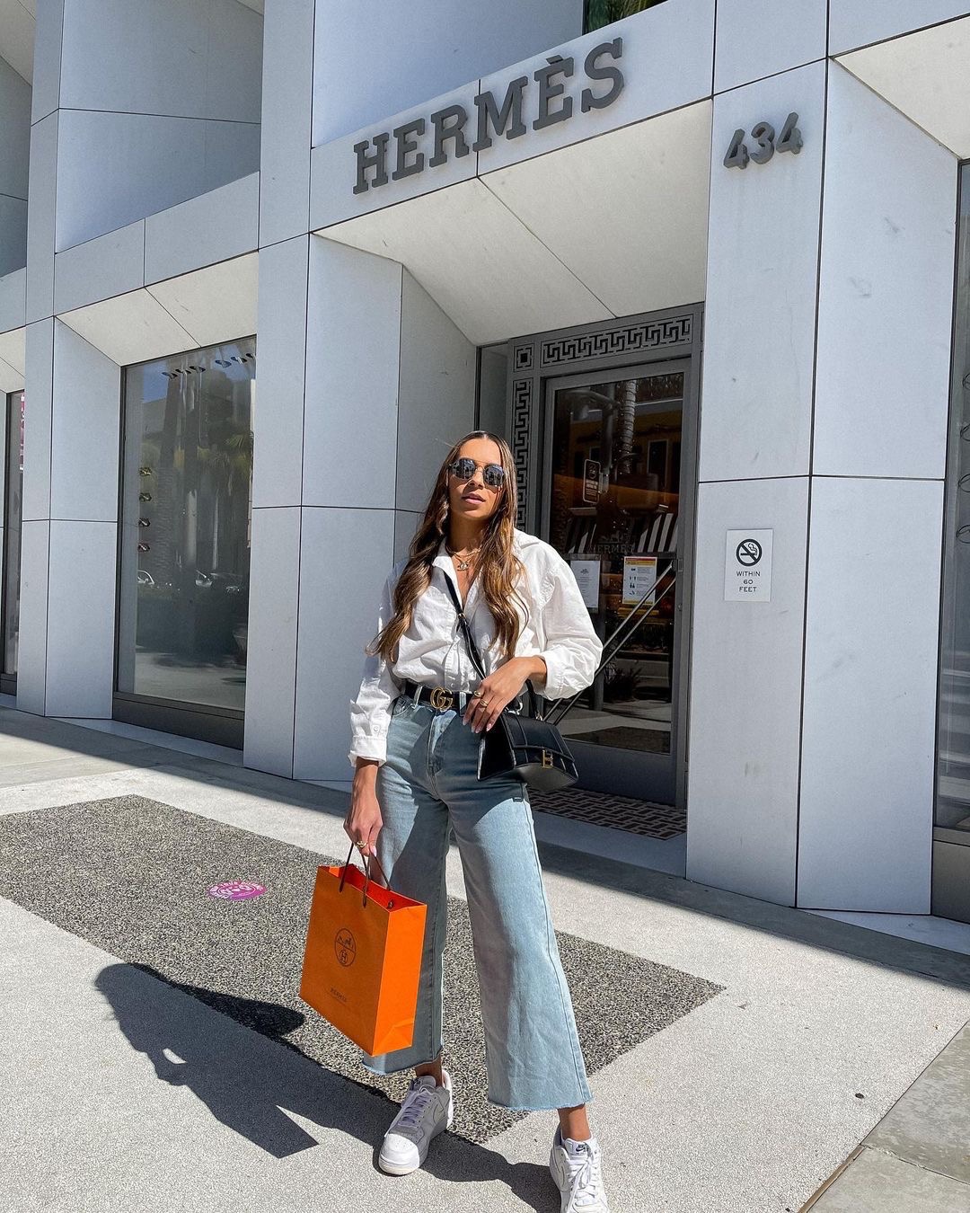 Balenciaga Hourglass S 23CM 平纹纹沙漏包 593546黑色/金扣