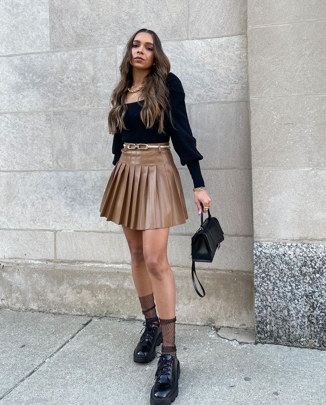 Balenciaga Hourglass S 23CM 平纹纹沙漏包 593546黑色/金扣