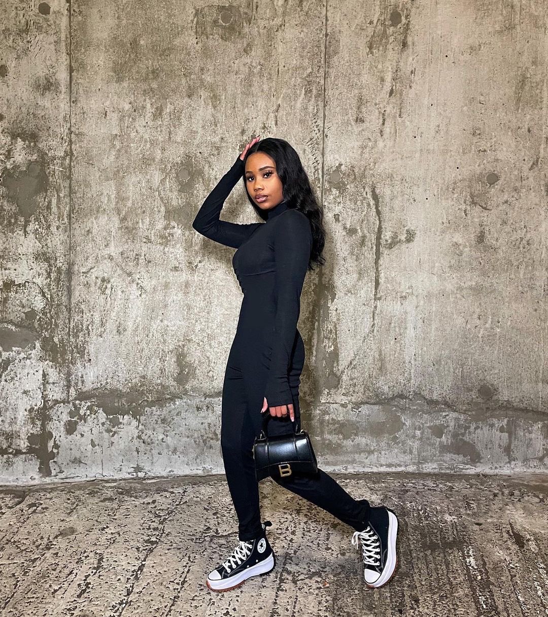 Balenciaga Hourglass XS 19CM BAG 平纹沙漏包 592833黑色/金扣