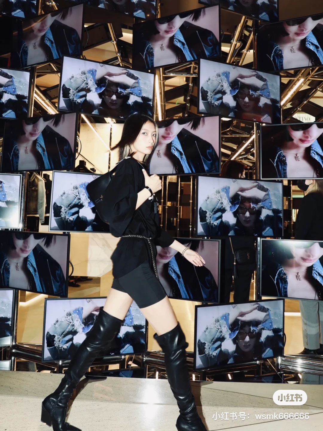 Saint laurent Ysl LE 5 À 7 平纹腋下包 657228黑色