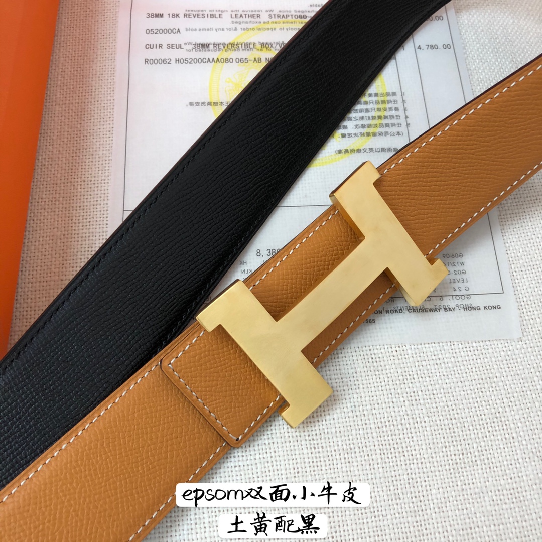 Hermes-38MM爱马仕专柜同步进epsom双面小牛皮精钢精品五金双面可用