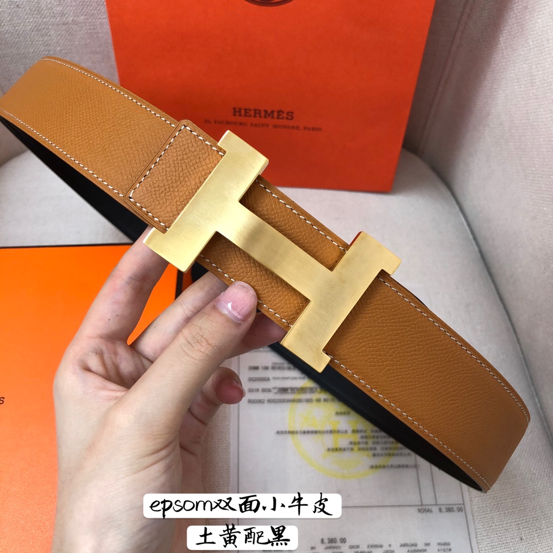 Hermes-38MM爱马仕专柜同步进epsom双面小牛皮精钢精品五金双面可用