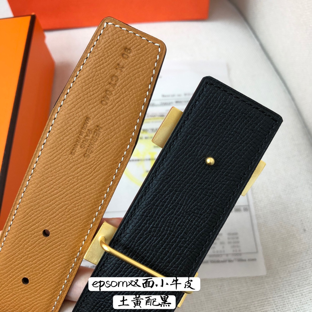 Hermes-38MM爱马仕专柜同步进epsom双面小牛皮精钢精品五金双面可用