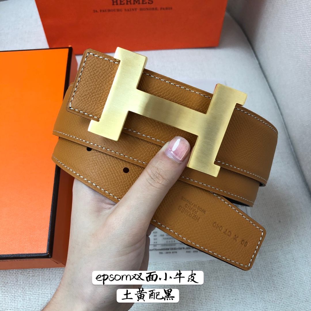 Hermes-38MM爱马仕专柜同步进epsom双面小牛皮精钢精品五金双面可用