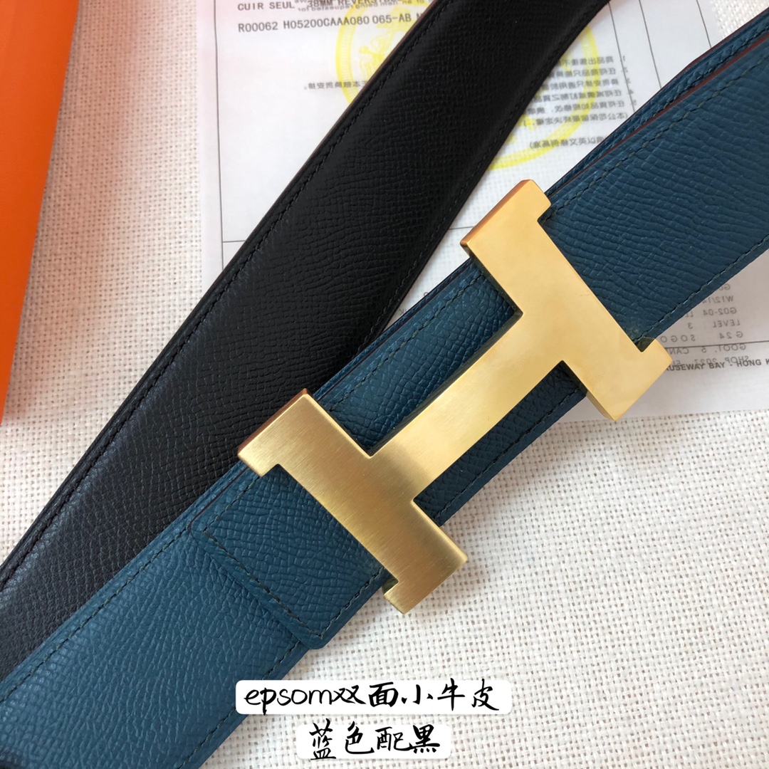 Hermes-38MM爱马仕专柜同步进epsom双面小牛皮精钢精品五金双面可用